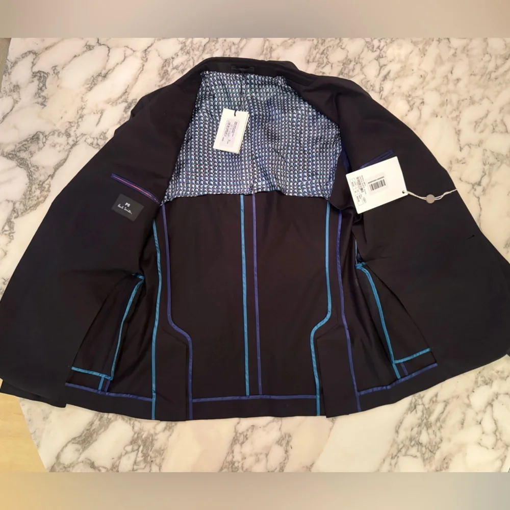 NWT PS Paul Smith Black Blazer 40 US/50 EU | Slim Fit Cotton Jacket MSRP $629